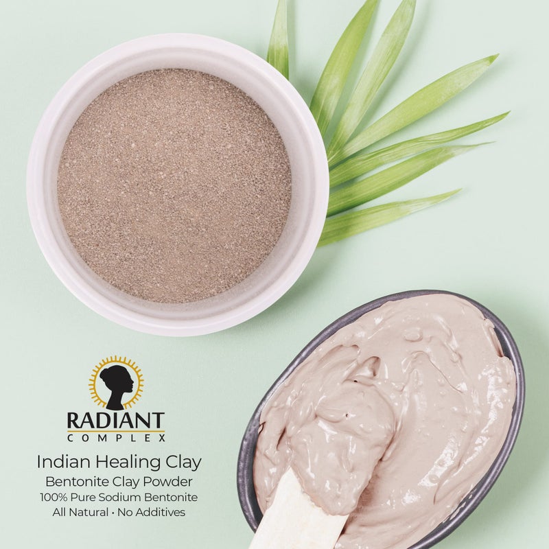 Radiant Complex Sodium Bentonite Clay Powder - Indian Healing Clay - 100% Pure Sodium Bentonite - DYI Clay Face Mask - 5 lbs - Image 5